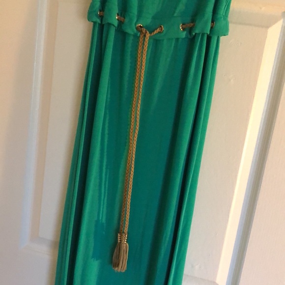 Chicos Long Maxi Dress Green Size 0 Petite - Picture 4 of 7